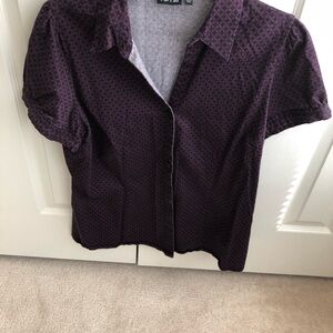 Short sleeves printed blouse